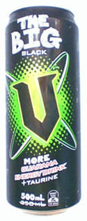 V revisión de bebida energética